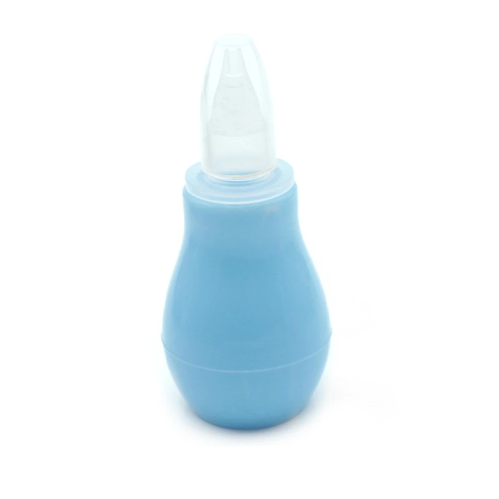 Креативный для новорожденного мягкий силиконовый аспиратор для носа для малышей пылесос для носа для младенцев вакуумный присоска мягкий очиститель с наконечником уход за ребенком - Цвет: Blue