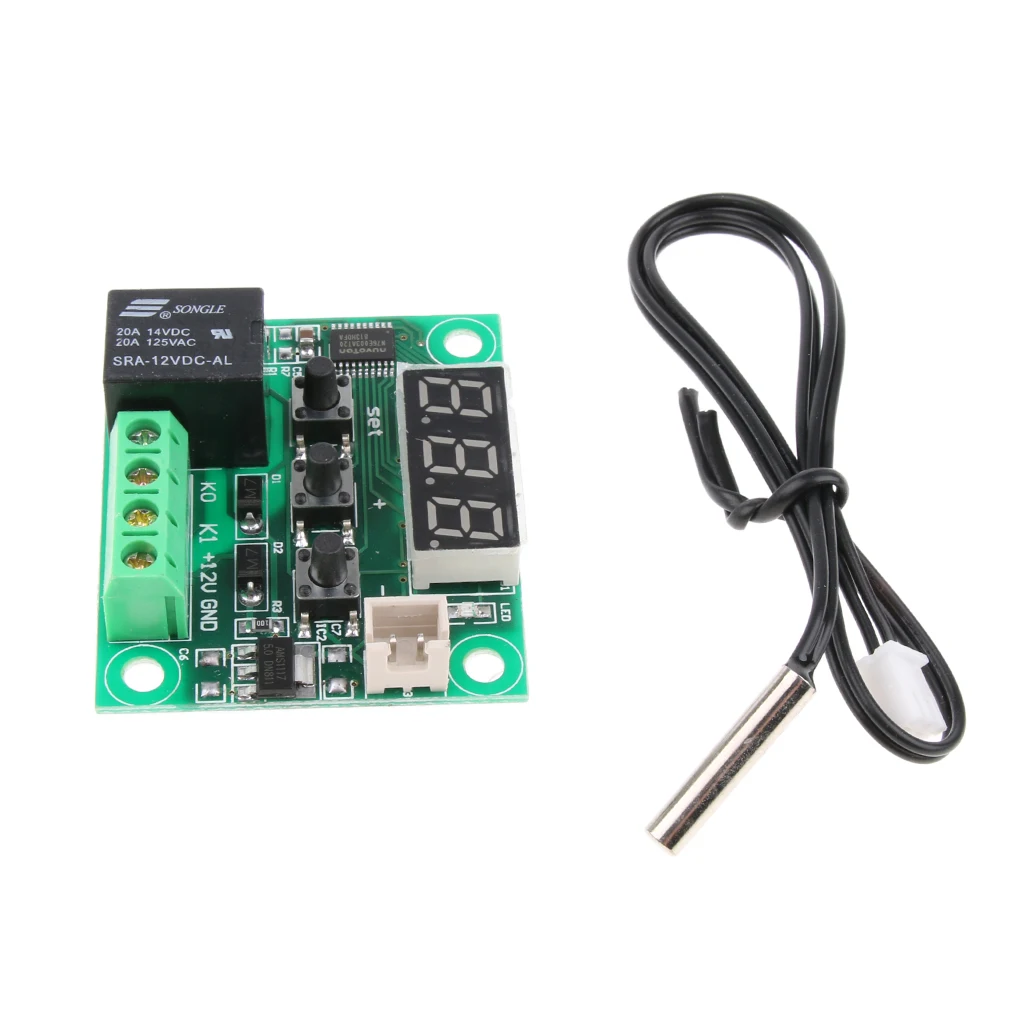 Mini DC 12V Digital LED Thermostat Temperature Control Switch Board XH-W1209 Car Cooling System Replacement Parts