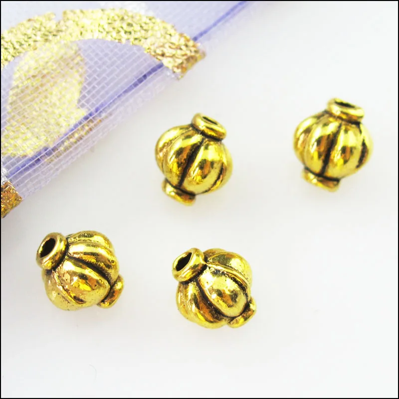 35 шт. антикварные золотые бусины разделители в форме тыквы 6 мм|beads charms|spacer beadsspacer