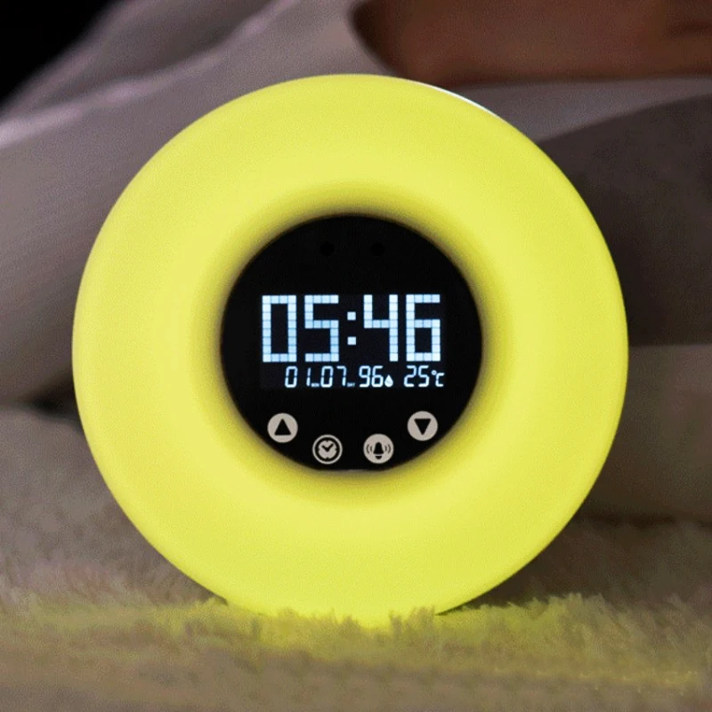 Будильник Sunrise Wake Up светодиодный светильник Smile FM радио цифровой будильник
