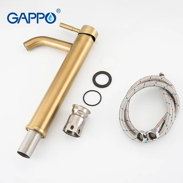GAPPO Brushed Gold Basin Faucet 5