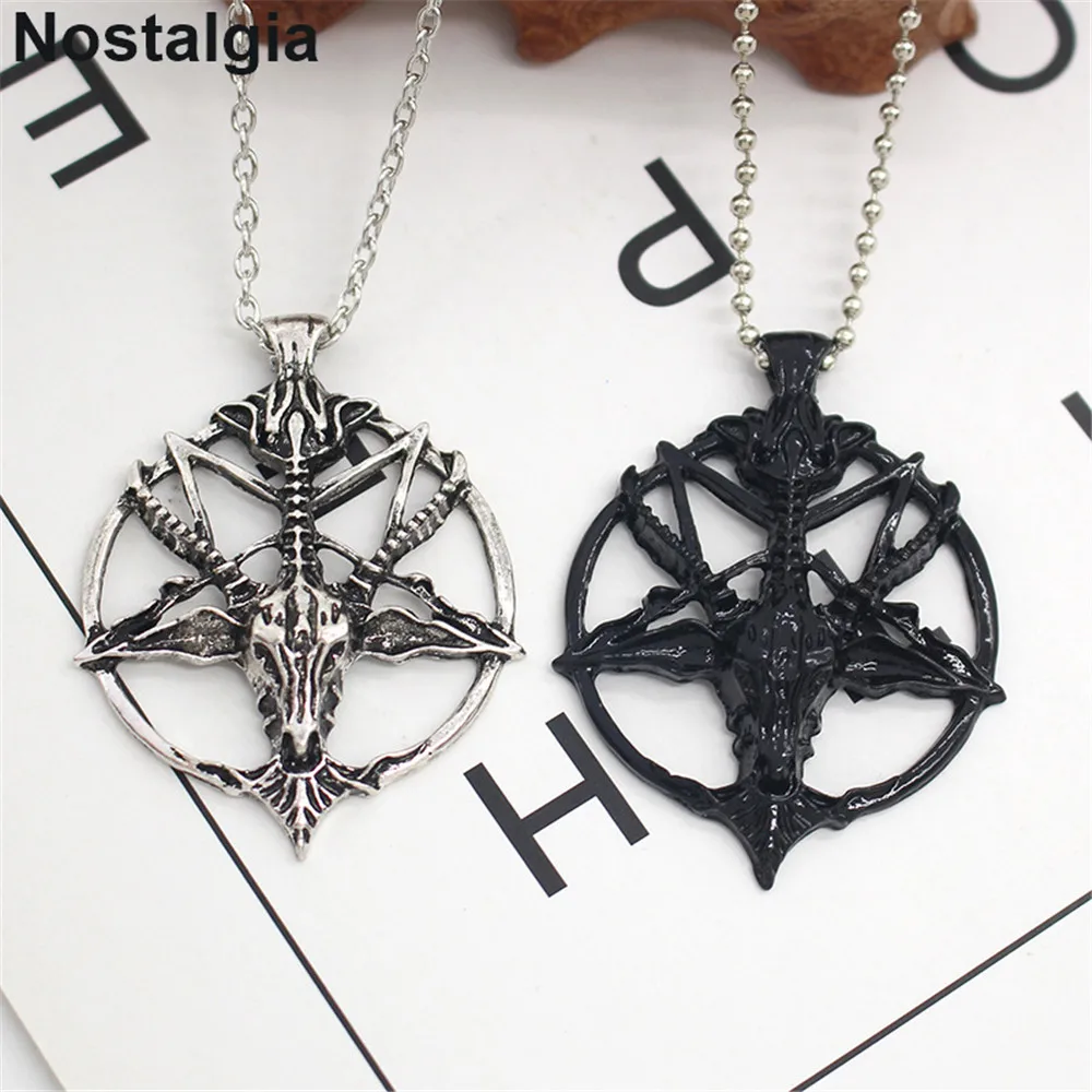 

Ouija Ram Skull Jewelry Necklace Pentagram Pentacle Wiccan Pagan Amulet Talisman Wicca Goat Witcher Witchcraft Pendant 2019