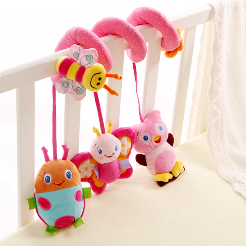 Baby Spiral Rattle Toy Plush Soft Toy Newborn Crib Toy Baby Infant Toys Gift C