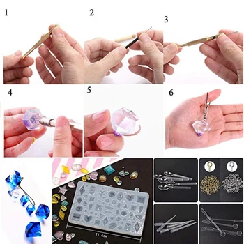

229PCS Silicone Resin Mold DIY Bracelet Pendant Jewelry Making Tool Set Mould Handmade Craft