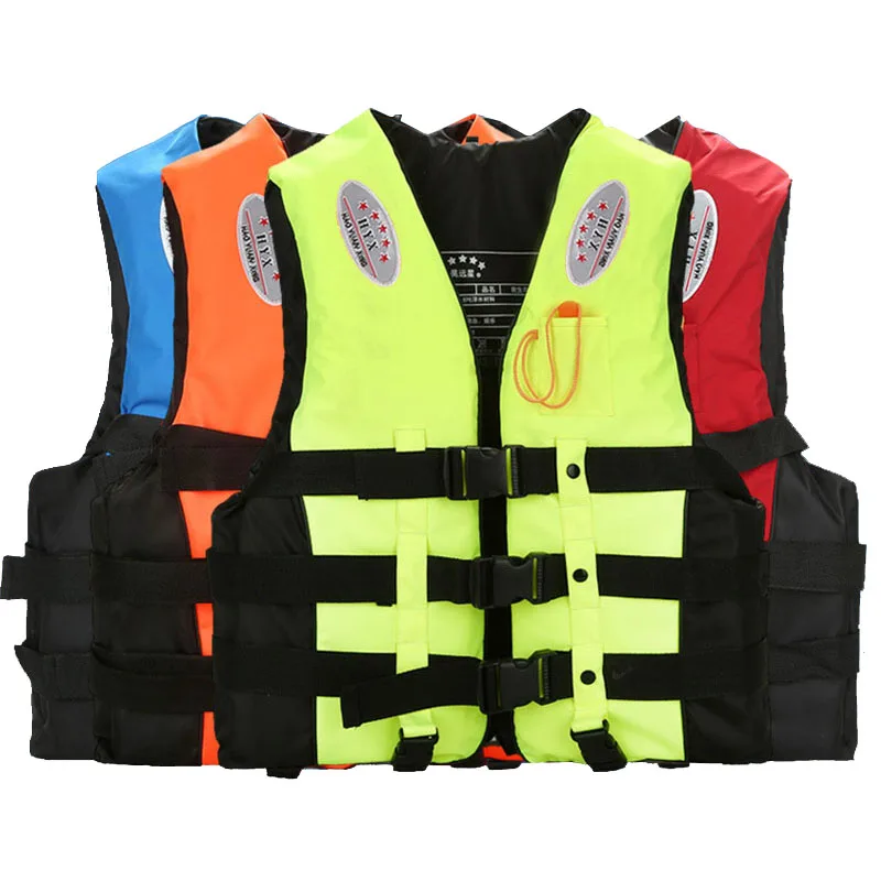

Polyester Adult Fly Fishing Vests for Men Life Jacket Swimming Boating Ski Drifting with Whistle Water Sea Sports Man Jacket