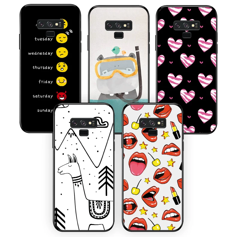 

Samsung Galaxy note9 Phone Covers Case for Samsung note9 Multi graph case silicone soft back cover for Samsung note9 tpu cover