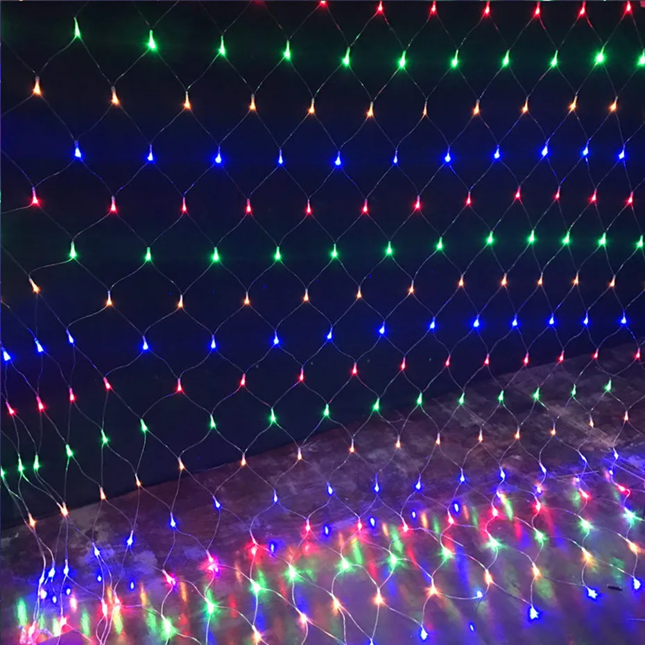

LED Net Mesh String Light 1.5m X 1.5m 96LEDs/3m X 2m 200LEDs/6m X 4m 672LEDs RGB Fairy Lights Christmas Wedding Party Decoration