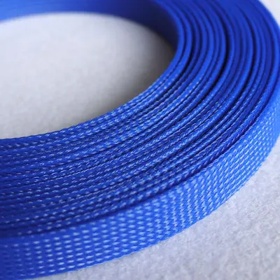 8 метров кабельной муфте 14 мм 3 провода для домашних животных из змеиной кожи проволочная сетка защитный кабель рукав провода нейлоновая сетка шок для комплекты кабелей - Цвет: Blue
