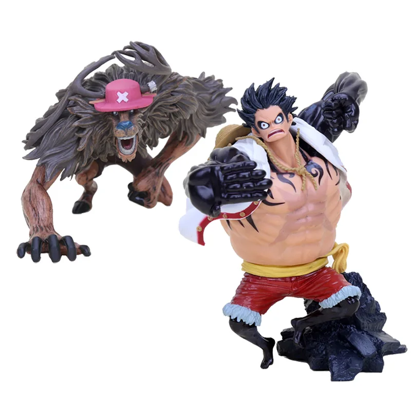 

Anime One Piece Luffy Chopper Dolls Monkey D Luffy Gear Fourth Tony Tony Chopper Theatrical Edition PVC Action Figure