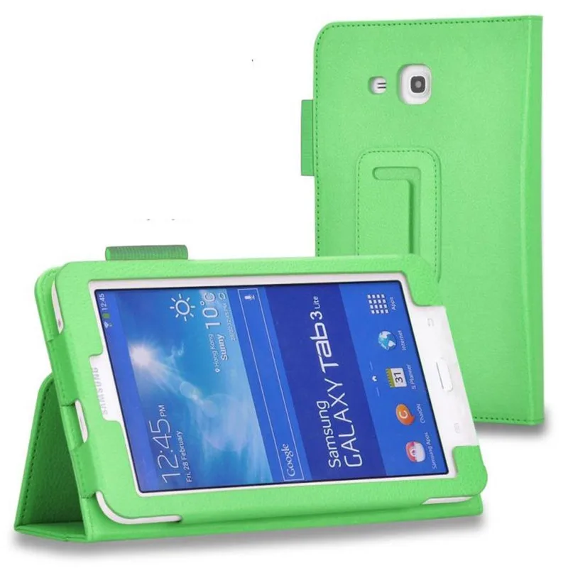 Высококачественный чехол для samsung Galaxy Tab 3 lite 7,0 T110 T111 T113 T116 чехол-подставка для samsung Tab 3 lite 7 Чехол - Цвет: Light Green