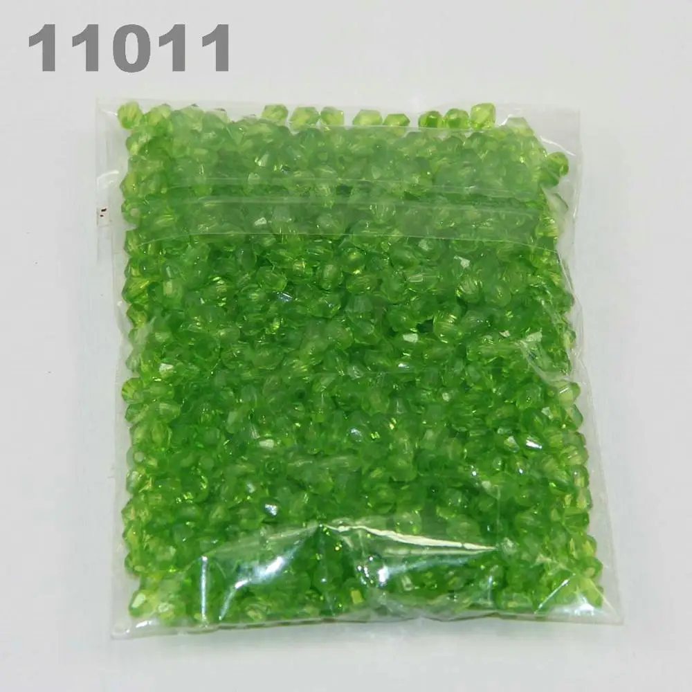 4 мм Diy Lucite Bicone прозрачные акриловые бусины разделитель(900 шт - Цвет: Green 11011