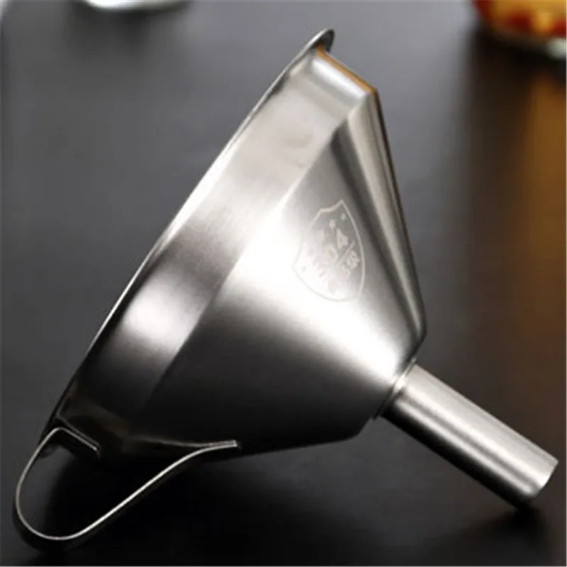 

304 Stainless Steel Funnel Accessories for coffee oil Transferring Liquid Wide stem Canning Hopper Filter funil Kitchen Tools