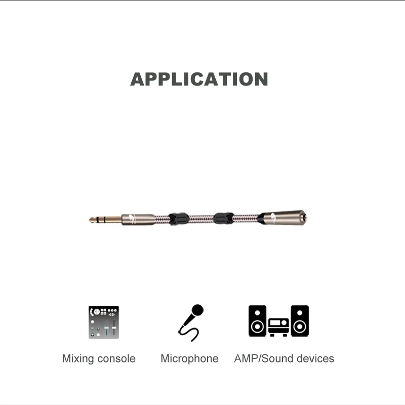 Hifi Stereo 6 35mm Male to 6 35mm Female Audio Cable for Monitor Headphone TRS Jack 1 4 Extension Cable Braided 1M 2M 3M 5M 8M