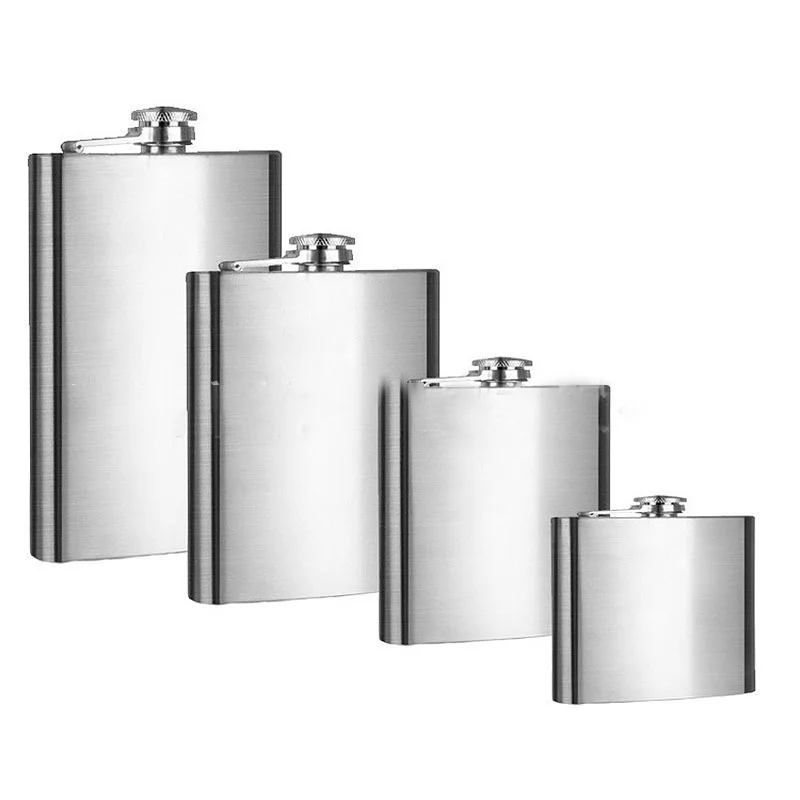 

2018 New 201/304 European Style Outdoors Stainless Steel Portable Kettle Funnel 1-18oz Oz High Grade Kettle 28-500ml