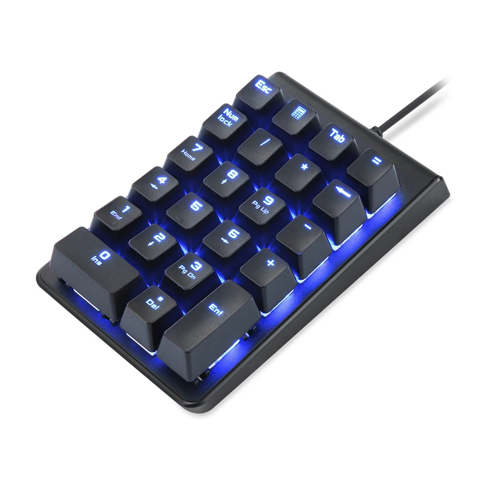 Mini 22 keys Wired Led light Professional Mechanical