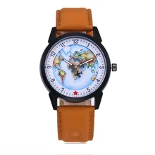 2017 New leisure luxury men's watches world map airplane seconds quartz belt business men quartz watch zhou lianfa fashion network world map lychee pattern gold quartz watch