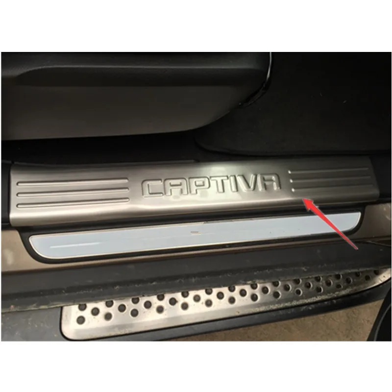 

ACCESSORIES FIT FOR Chevrolet CAPTIVA Door Scuff Sill Plates Kick Step Entry Trim Cover Plate 2013 --2017 Car styling