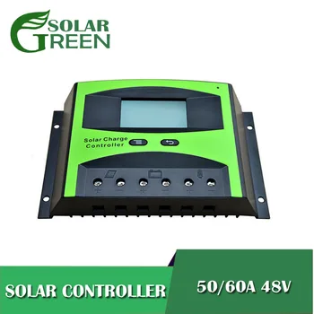 

50A 60A 48V LD4850C LD4860C PWM Solar cell panel battery Charge Controller Regulators LCD Display
