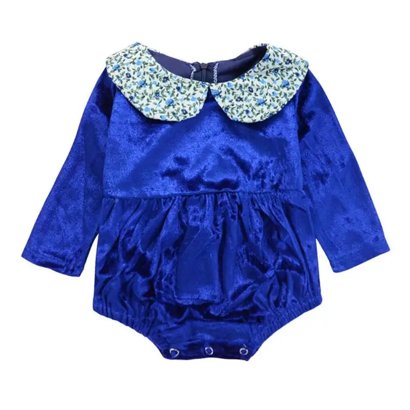 Spring Doll Collar Girls Rompers Cute Long Sleeve Girl Baby Rompers