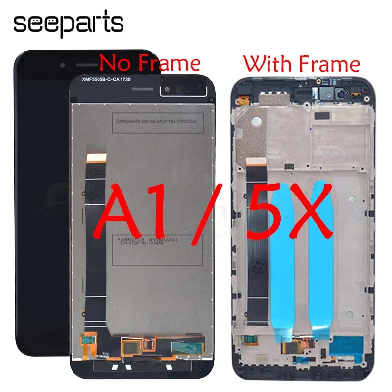 Per Xiaomi Mi A1 Display Lcd Con Pannello Touch Screen Frame 1920*1080 Per Xiaomi Mi 5X Display Lcd Digitizer Parti Di Riparazione