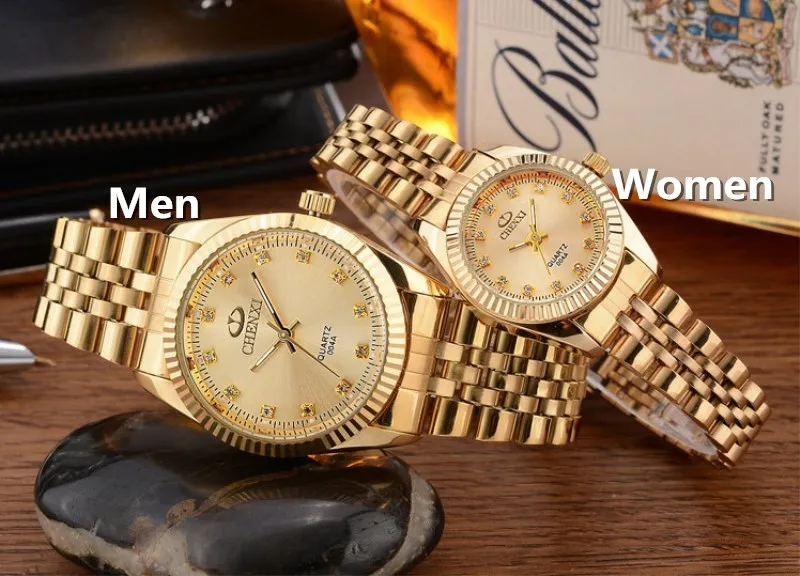 CHENXI золотые новые часы золотые модные женские часы полностью золотые из нержавеющей стали кварцевые часы оптом женские золотые часы PENGNATATE
