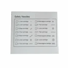 50 шт. в партии 1RL одноразовые стерильные для татуировки перманентные иглы для макияжа советы для бровей губ