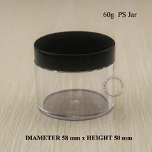60 мл 2 унции пустые пластиковые банки и крышки косметические упаковочные контейнеры для макияжа крем для рук контейнеры горшок с бесплатной доставкой 10 шт