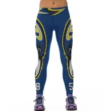 Новые Штаны Женщины Характер Отпечатано Выработать Лоскутные Леггинсы Фитнес Одежды Американский НФЛ Упражнения Брюки Женщины Леггинсы