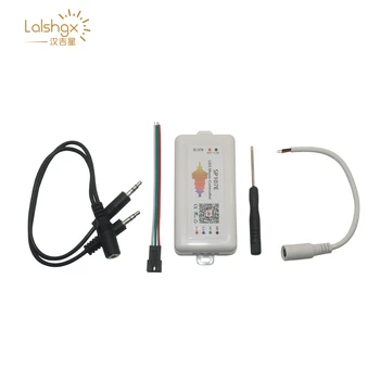 

SP107E DC5-24V Bluetooth LED Music Controller RGB SPI LED Controller by phone APP for WS2812 SK6812 APA102 LPD8806 strip lights