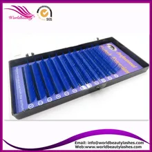 New Products,0.07 J/B/C/D curl All Length Blue color Eyelash Extension ,Fashion False eyelashes