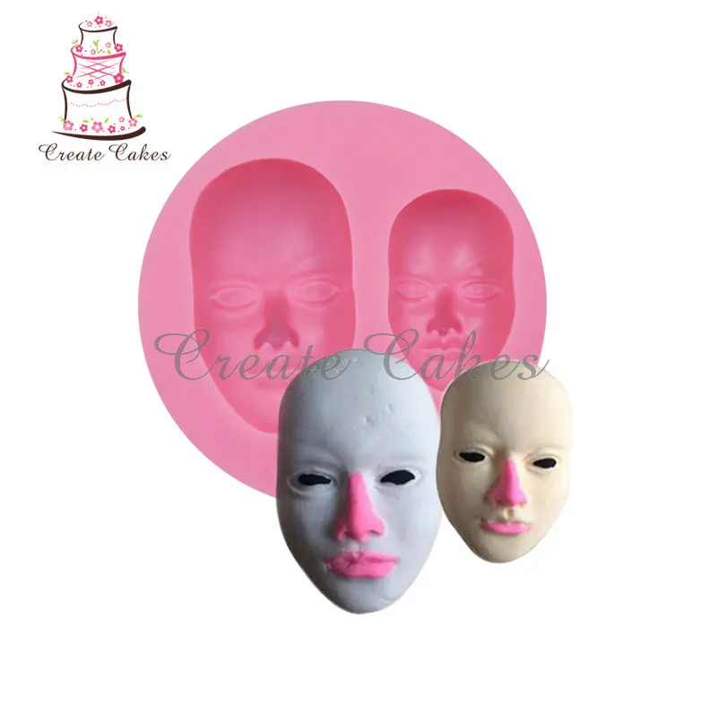 Human Face 3D Silicone Cake mold Sugar mould Chocolate mold for