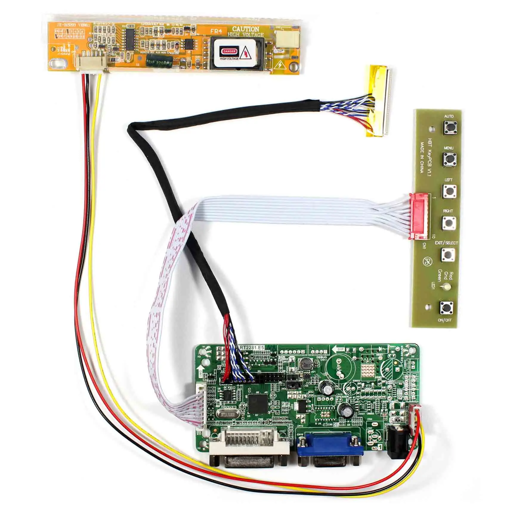 HDMI+VGA+DVI LCD Controller Driver Converter Board Kit for 1600X900 LQ164D1LD4A 