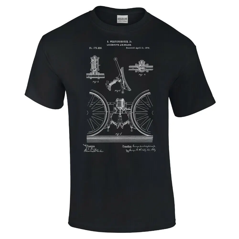 2019 Fashion Locomotive Train Air Brake Shirt Engineer Gift Conductor Railway Worker Tees | Мужская одежда