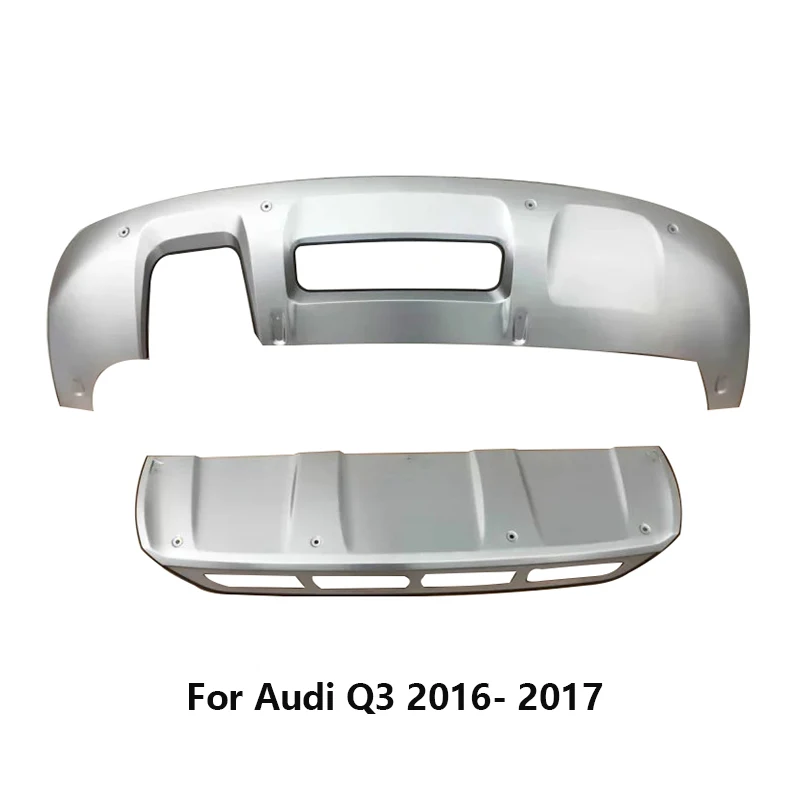 2 шт. противоскользящая пластина подходит для Audi Q3 2012-&- нержавеющая сталь Ront& задняя панель бампера противоскользящая пластина, бар автомобиль Стайлинг