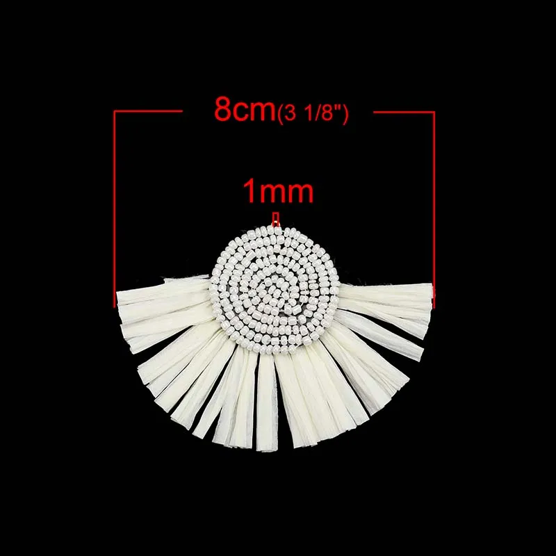 3 шт. стеклянные бусины из рафии бумажные Подвески с кисточками полубусины аксессуары для одежды украшения из ткани DIY Изготовление ювелирных изделий - Цвет: 11
