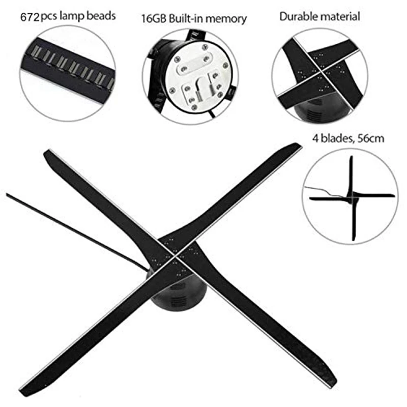 

Factory wholesale 60cm 3d hologram fan with good price