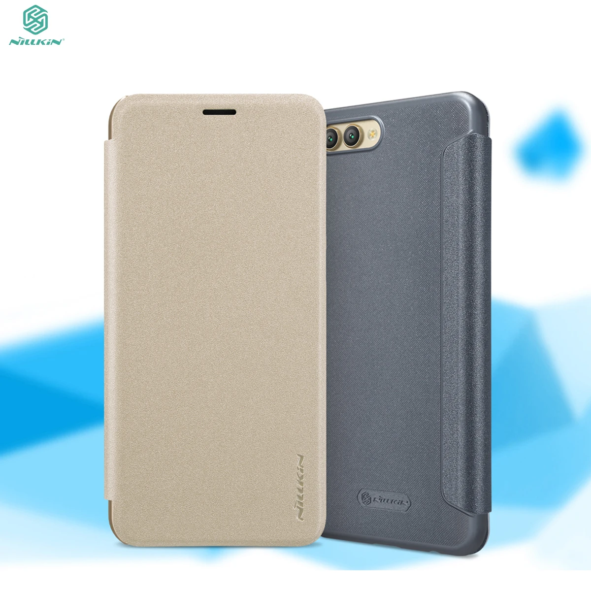 

Huawei Honor V10 Flip Case Huawei Honor V10 Case Nillkin Brand Sparkle Series Cover PU Leather Flip Case For Huawei Honor V10