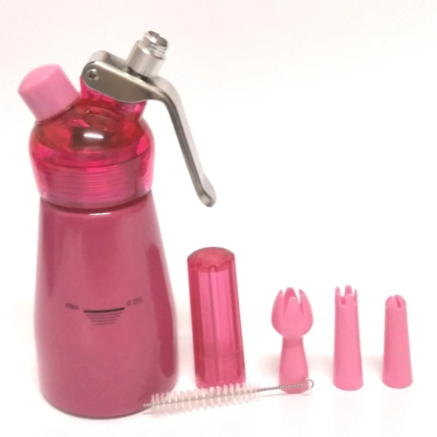 1/2 pt (0.25L) Whipped Cream Dispenser, Professional Aluminum Cream Whipper With Translucent Head(281)