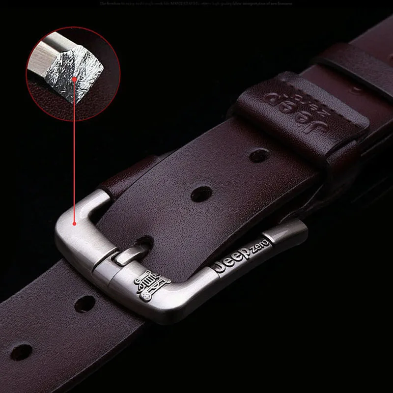Buy Designer Best Quality 100% Upper Genuine Leather Alloy Pin Buckle Belt For Men Business Men Belt Fancy Vintage Jean Cintos Belt