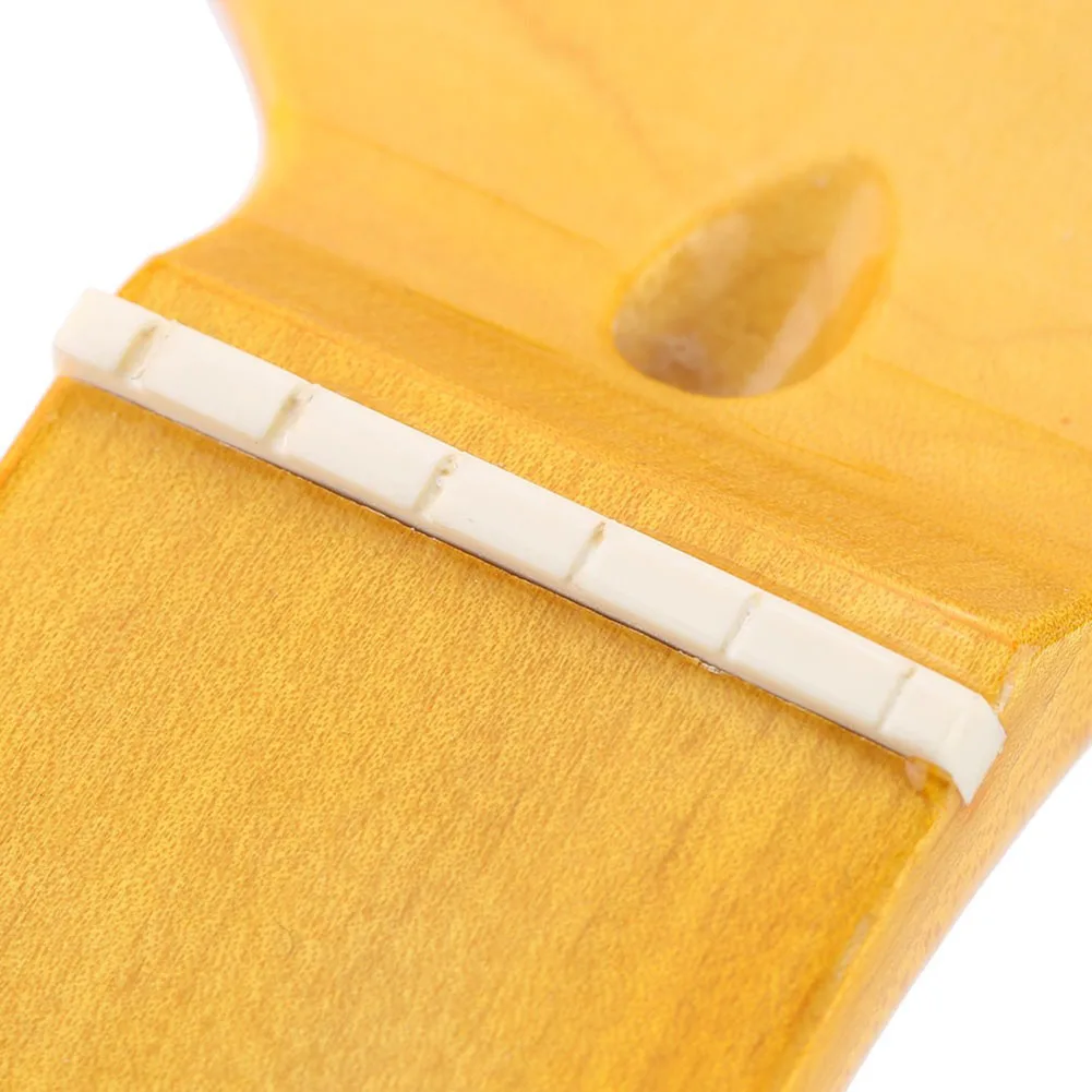 Новая 22 лада желтая/деревянная цветная Глянцевая Кленовая насадка для гитары Клен гриф с точкой для ST FD сменный фиксатор для электрогитары