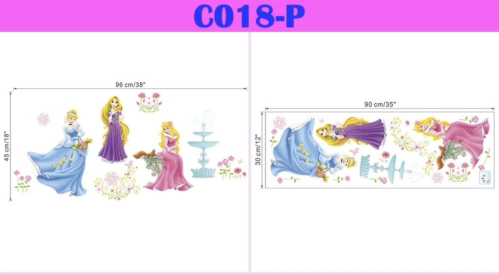 Белоснежка Золушка Белль Ариэль Аврора София Русалка Принцесса Жасмин наклейки на стену домашнее украшение для детской комнаты наклейка фотообои с героями аниме искусство