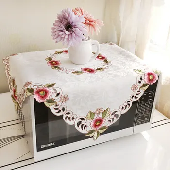 

European embroidery fabric beauty Galanz microwave cover fabric dust cover cloth oven set kitchen small towel