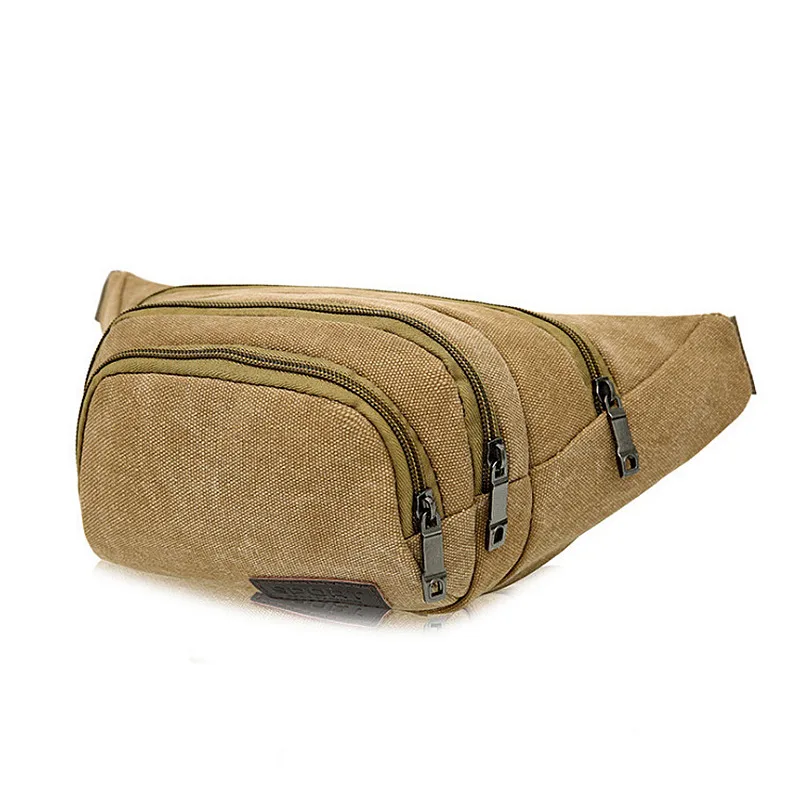 Canvas Running Trekking Waist Bag Athleisure Small Men Women Running
