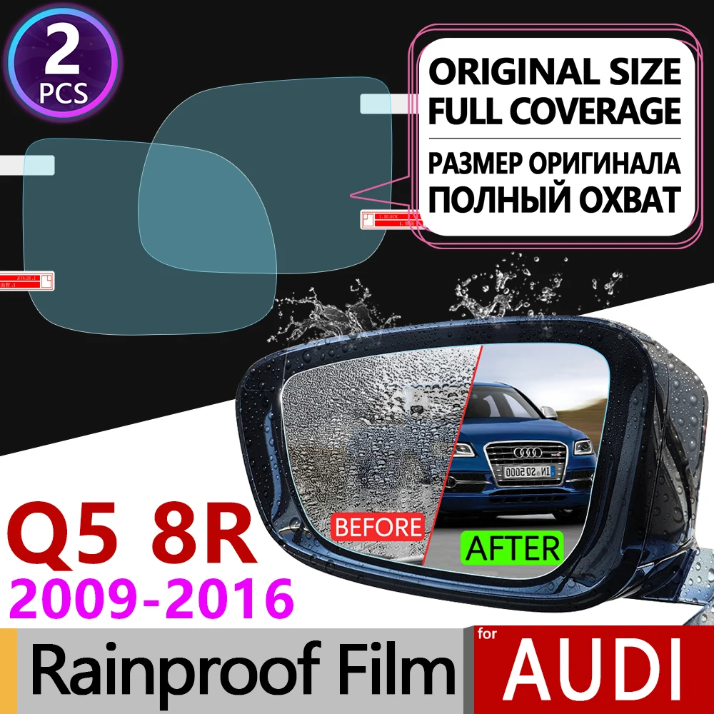 

2Pcs for Audi Q5 8R 2009 - 2016 Full Cover Anti Fog Film Rearview Mirror Rainproof Foils Clear Anti-Fog Films Car Accessories