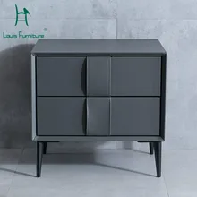 Луи Мода тумбочки простой нордический простой темно серый два ведра спальня современный хранения