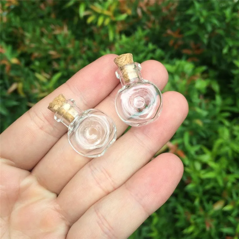 Mini Glass Cork Bottles Pendants Diy Necklace XO Winebottle Pendant for