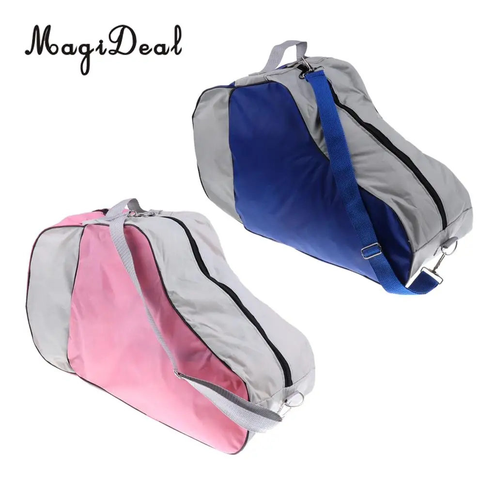 MagiDeal 2 Pcs Large Roller Skating Bag Adjustable Shoulder Strap
