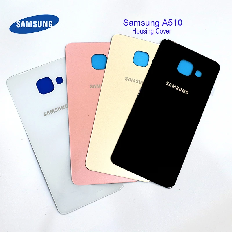 

100% Original For Samsung Galaxy A510 A510F Back Battery Case 3D Glass Housing Cover For Samsung A5 2016 Back Door Replacement