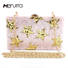 Брендовая Новая модная женская сумка-мессенджер с блестками, милый прошитый акриловый кошелек, сумочка со звездами, вечерние сумки на плечо, клатч