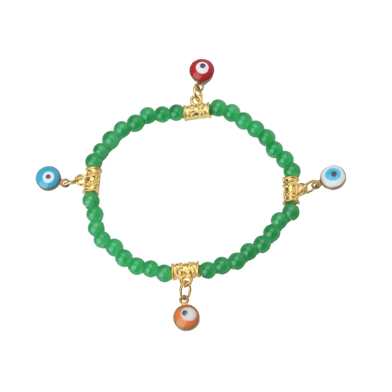 EVIL EYE new fashion green bead eye bracelet trendy material white